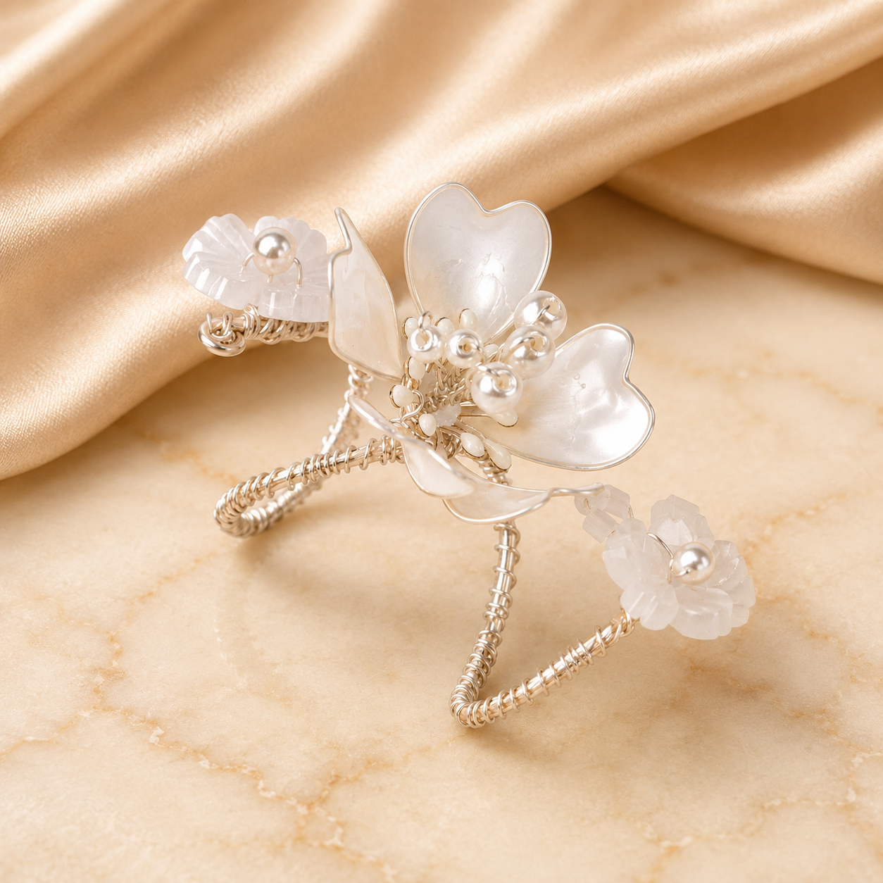 Aurelia White Ring